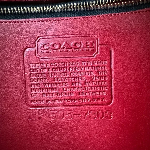 Vintage Coach Bag NYC Convertible Clutch 9635 red - Picture 12 of 15